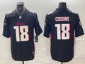 Men's Atlanta Falcons Kirk Cousins #18 Black Game Player Jerseys