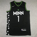Men's Minnesota Timberwolves Anthony Edwards Black Swingman Jerseys City Edition