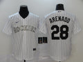 Men's Colorado Rockies Nolan Arenado #28 White Replica Baseball Jerseys