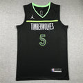 Men's Minnesota Timberwolves Anthony Edwards #5 Black 2022/23 Swingman Jerseys - Statement Edition
