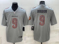 Men's Cincinnati Bengals Joe Burrow #9 Gray Atmosphere Fashion Game Jerseys