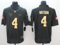 Men's Houston Texans #4 Deshaun Watson Black Team Game Jerseys