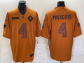 Men's Dallas Cowboys Dak Prescott #4 Brown 2023 Salute To Service Limited Jerseys