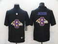 Men's Baltimore Ravens #8 Lamar Jackson Black Authentic Game Jerseys