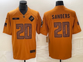 Men's Detroit Lions Barry Sanders #20 Brown 2023 Salute To Service Retired Player Limited Jerseys