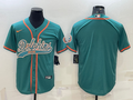 Men's Miami Dolphins Aqua Blank Jerseys