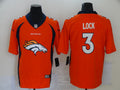 Men's Denver Broncos Drew Lock #3 Orange Player Game Jerseys