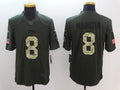 Men's Tennessee Titans Marcus Mariota #8 Army Green Game Jerseys