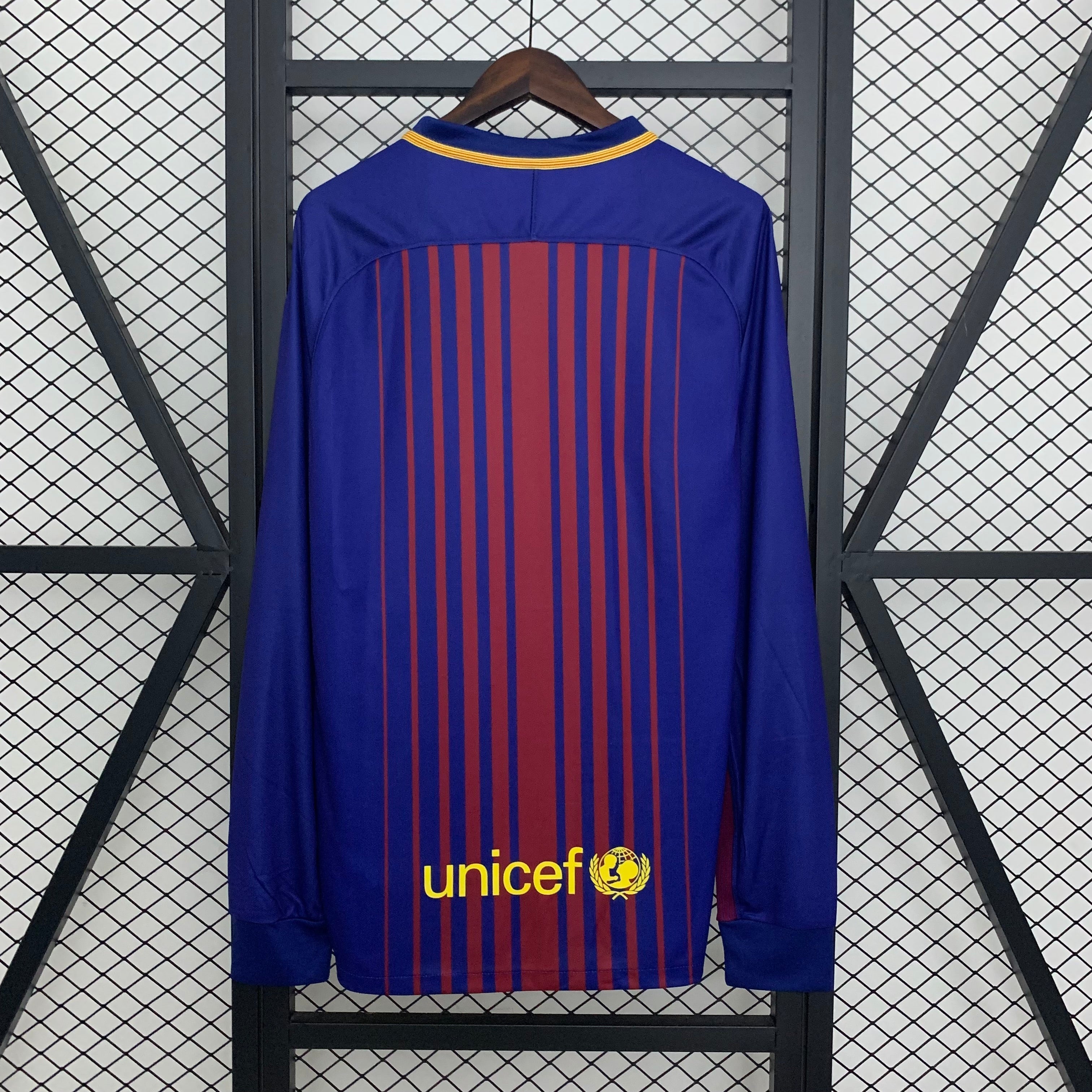 BARCELONA 2017 - 2018 HOME JERSEY LONG SLEEVED