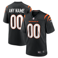 Custom1 Cincinnati Bengals Black Game Jerseys