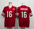 Men's San Francisco 49ers Joe Montana Red 75th Anniversary Game Player Jerseys