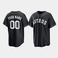 Men's Houston Astros Black Replica Custom Jerseys