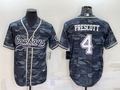 Men's Dallas Cowboys Dak Prescott #4 Grey Camouflage Player Jerseys Joint Edition