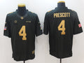 Men's Dallas Cowboys Dak Prescott #4 Black Authentic Game Jerseys
