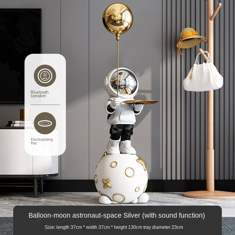 Astronaut Floor Lamp – Moon & Balloon LED Decorative Light for Living Room, Bedroom & Entryway
