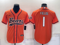Men's Chicago Bears Justin Fields #1 Orange Game Jerseys Joint Edition