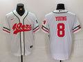 Men's San Francisco 49ers Steve Young #8 White Player Jerseys