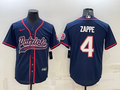 Men's New England Patriots Bailey Zappe #4 Navy Game Jerseys Joint Edition