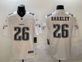 Men's Philadelphia Eagles Saquon Barkley #26 Tundra White Fashion Game Jerseys