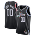 Men's LA Clippers Black 2022/23 Swingman Custom Jerseys - City Edition