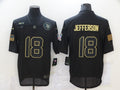 Men's Minnesota Vikings Justin Jefferson #18 Black Game Player Jerseys