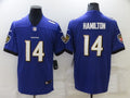 Men's Baltimore Ravens Kyle Hamilton #14 Purple Game Jerseys