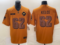 Men's Philadelphia Eagles Jason Kelce #62 Brown 2023 Salute To Service Retired Player Limited Jerseys