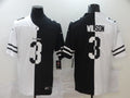 Men's Seattle Seahawks Russell Wilson #3 Black/White Game Jerseys