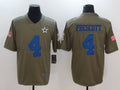 Men's Dallas Cowboys Dak Prescott #4 Brown Authentic Game Jerseys
