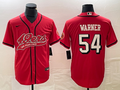 Men's San Francisco 49ers Fred Warner #54 Red Game Jerseys Joint Edition