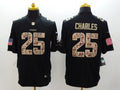Men's Kansas City Chiefs Jamaal Charles #25 Black Game Player Jerseys